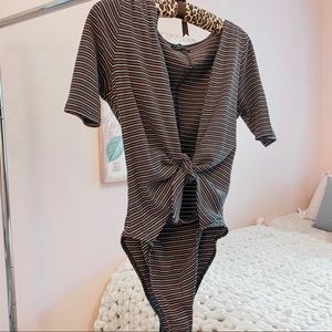 URBAN OUTFITTERS STRIPED BODY SUIT